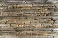 Natural brown barn wood wall. Wooden textured background pattern. Royalty Free Stock Photo