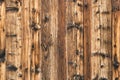 Natural brown barn wood wall. Wooden textured background pattern. Royalty Free Stock Photo