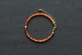 Natural Carnelian thin bracelet. Bracelet made of stones on hand from natural stone Carnelian. Bracelet made of natural stones.