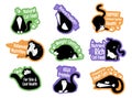 Natural cat food sticker set, tag design