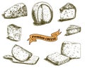 Natural cheese sketches