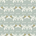 Natural chic boho blue flower seamless pattern in ditzy wildflower style. Hand drawn organic botanics fashion print