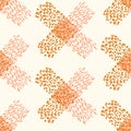Natural chic boho geometric shape seamless pattern in ditzy style. Hand drawn organic fashion print. Modern summer