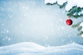 Natural Christmas background falling snow Royalty Free Stock Photo