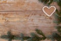 Natural Christmas with gingerbread heart