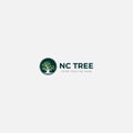 Natural circle logo green tree logo finance growth Royalty Free Stock Photo