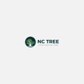 Natural circle logo green tree logo finance growth