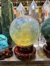 Natural citrine crystal sphere ball image