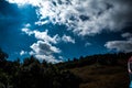 Natural clear sky and clouds at Cherrapunji in Meghalaya state of India, North East India Royalty Free Stock Photo