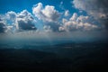 Natural clear sky and clouds at Cherrapunji in Meghalaya state of India, North East India Royalty Free Stock Photo