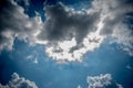 Natural clear sky and clouds at Cherrapunji in Meghalaya state of India, North East India Royalty Free Stock Photo