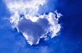 Natural cloud heart Royalty Free Stock Photo