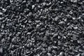 Natural coal deposits. Texture and background. Fine fraction. Royalty Free Stock Photo