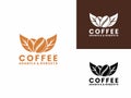 Natural Coffee Bean logo design. Arabica and Robusta logo design Royalty Free Stock Photo