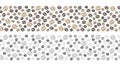 Natural coffee beans, seamless pattern, vector illustration Royalty Free Stock Photo