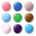Natural colored buttons with glass surface effect. Blank buttons set for web design or game graphic. Royalty Free Stock Photo