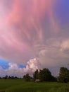 Natural Colorful Dramatic sunset with the beautiful sky in the evening Royalty Free Stock Photo