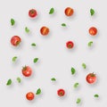 Natural Colorful Pattern Background Made of Cherry Tomato and Ba Royalty Free Stock Photo