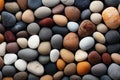 natural colors pebbles texture background, closeup smooth stones