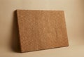 Natural Cork Board Texture on Beige Background Royalty Free Stock Photo