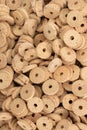 Natural cork rings wood background Royalty Free Stock Photo