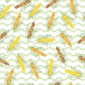 Natural corn pattern with wavy background