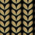 Natural corn seamless watercolour black pattern