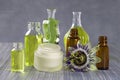 Natural cosmetics collection - cream, essential and aromatic oil