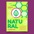 Natural Cosmetics Creative Advertise Poster Vector Royalty Free Stock Photo