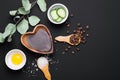 Natural cosmetics ingredients for body and skin care. DIY organic cosmetics and spa concept Royalty Free Stock Photo