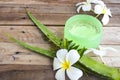 Natural aroma soothing gel extract herbal aloe vera health care skin face Royalty Free Stock Photo