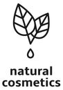 Natural cosmetics stamp. Organic beauty product symbol