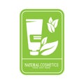 Natural cosmetics. Template for a logo, emblem, label or sticker