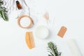 Natural cosmetics and zero waste bath accessories Royalty Free Stock Photo