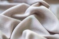 Natural cottom fabric. Wrinkled fabric background. Royalty Free Stock Photo