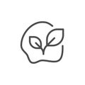 Natural cream line outline icon