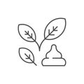 Natural cream line outline icon