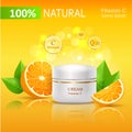 100 Natural Cream with Vitamin C Illustration