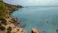 Natural creek with crystal clear water in the mediterranean