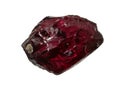 Natural crimson crystal of garnet-pyrope mineral