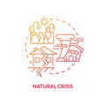 Natural crisis red gradient concept icon Royalty Free Stock Photo