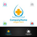 Natural Cross Medical Hospital Logo for Emergency Clinic Drug Store or Volunteers