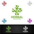 Natural Cross Medical Hospital Logo for Emergency Clinic Drug Store or Volunteers