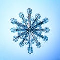 Natural crystal snowflake macro piece of ice Royalty Free Stock Photo
