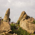 Natural curved rocks created as religious symbol