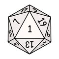 natural 1 D20 dice roll illustration