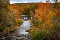 Natural Dam Arkansas Overlook and Fall Foliage Royalty Free Stock Photo