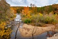 Natural Dam Panorama with Fall Foliage Royalty Free Stock Photo