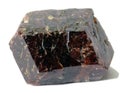 Natural dark red crystal of garnet-almandine mineral Royalty Free Stock Photo