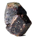 Natural dark red crystals of garnet-almandine mineral